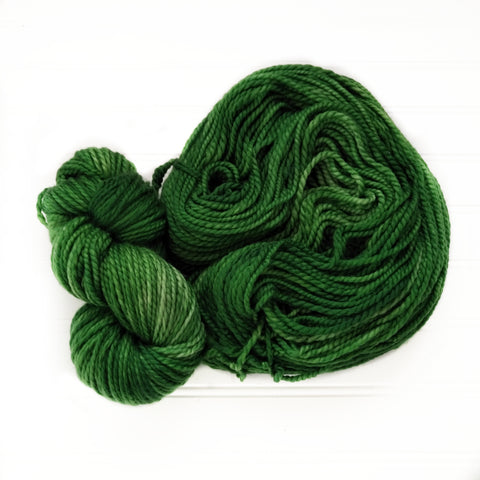 Cozy Chunky hand dyed Yarn - Leaf Green