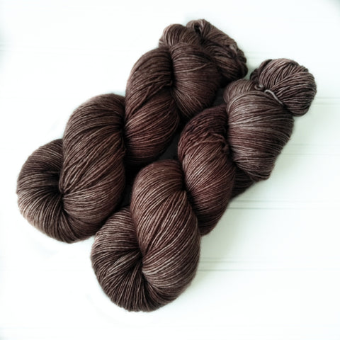 Single Ply Sock/Fingering Weight - Med Coffee