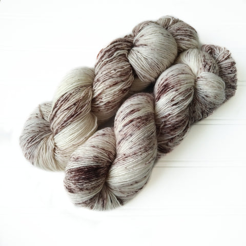 Single Ply Sock/Fingering Weight - Speckled Coffee