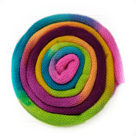 Knit blank dyed Squishy Sock Yarn - Bright Rainbow