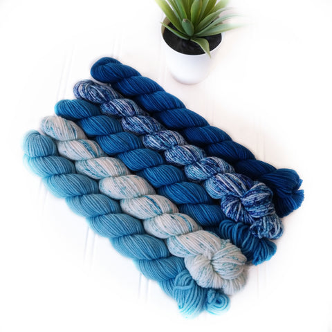 All About Blue Mini Skein Set of 5