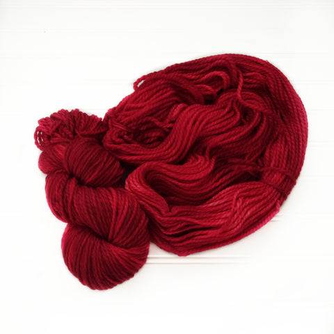 Cozy Chunky hand dyed Yarn - Red Carpet