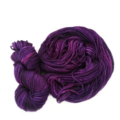 Cozy Chunky hand dyed Yarn - Rich Purple