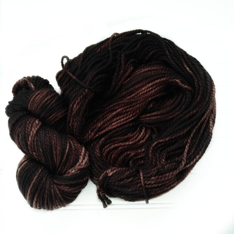 Cozy Chunky hand dyed Yarn - Dark Coffee