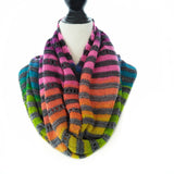 Hand dyed yarn by Log House Cottage Yarns All About Options scarf pattern