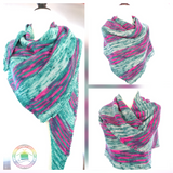 EZ Dk Color Play Asymmetrical Shawl/Scarf  knitting pattern