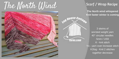 The North Wind Scarf / Shawl Knitting Pattern PDF Download